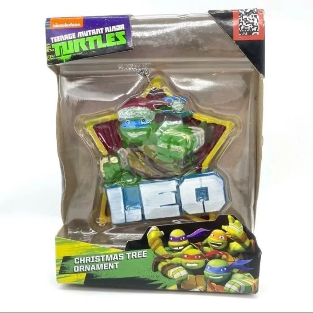 Teenage Mutant Ninja Turtles Christmas Ornaments Donnie & Leo Nickelodeon New